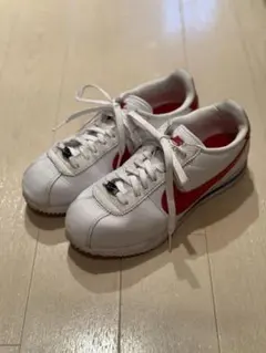 NIKE CORTEZ ホワイト/レッド レザー スニーカー 25cm