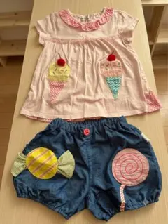 ベイビーチアー トップス ショートパンツ セットのサムネイル