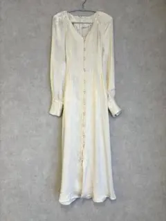 FRAY I.D サテンタックワンピース