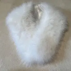 美品　成人式　ファーショール　ホワイト系