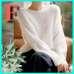 春ニット　モヘア 畔セーター　ふんわり　ガーリー　プルオーバーニット　薄手ニット