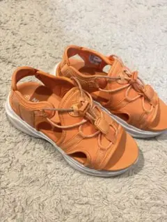 21㎝　NUOVO オレンジ サンダル 厚底 ストラップ付き