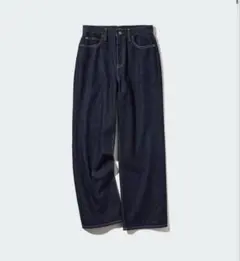 ユニクロ UNIQLO ワイドストレートジーンズ 22 ネイビー