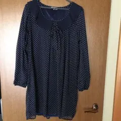 ワンピース チュニック　ドット　水玉　ハッシュアッシュ　Hushush