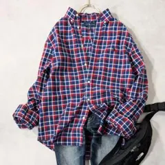 ラルフローレン チェックボタンダウンシャツ ボーイズXL レディースL相当