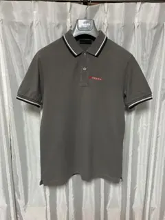 PRADA 2018 ポロシャツ ライン グレー Sのサムネイル