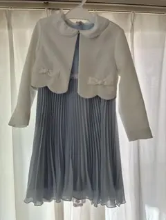 プリーツドレス ジャケットセット 120cm 靴19㎝ 入学式 卒園式フォーマル