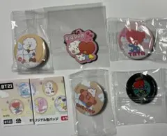 くら寿司 ￼BT21 アクリルステッカー＆缶バッジ&ラバーチャーム5点￼セット