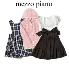 【セット売り】　mezzo piano ニットカーディガン　スカート　Tシャツ