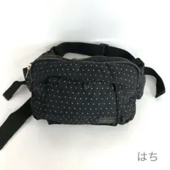 PORTER ポーター ドット柄 ボディバッグ ウエストバッグ ブラック
