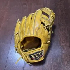 ZETT 硬式用 野球グローブ イエロー　プロステイタス　内野手用