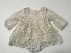 き*ら様 レース付き ベビードレス 7080 セレモニー フォーマル ハーフバー