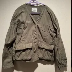 ミリタリージャケット　ノーカラー