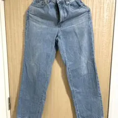 GU ハイライズストレートジーンズ(丈標準70.0~74.0cm) ブルーM