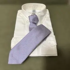 fiorio シルク ネクタイ 青・ピンク・白のサムネイル