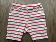 【新品未使用】futafuta ピンクボーダーショートパンツ 95
