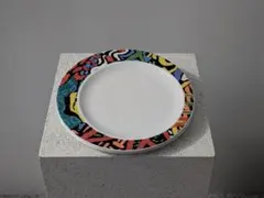 90s ビンテージ ラウンドプレート 2枚セット ポストモダン グラフィックのサムネイル