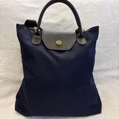 【美品】BONFANTI ナイロン トート ショルダーバッグ ネイビー 2WAYのサムネイル