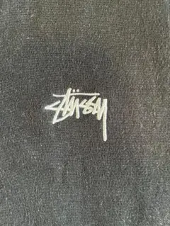 【美品】ステューシー　ハーフジップスウェット　黒　ブラック　stussy