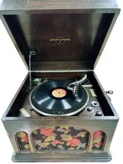 【コロンビア社】卓上型蓄音機￼ 最高級!! ポータブル Columbia 蓄音機 ダブルゼンマイ 221 OH済