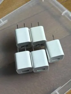 未使用品　5個セット　USB充電器 ホワイト 1ポート 2ピン(バラ売り可能)