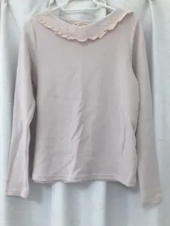 マジェスティックレゴン　長袖トップス　フリル　ビジュー　襟