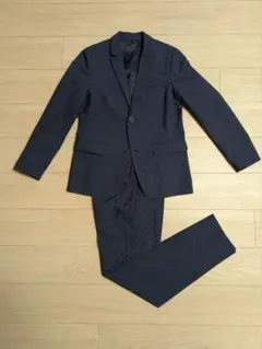 【着用1回のみ】マイクロチェック スーツ　160　 98-03SI06　卒業式