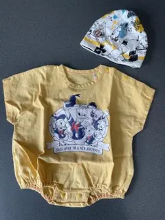 未使用　タグ無し　ディズニー　ドナルド　ロンパース　半袖