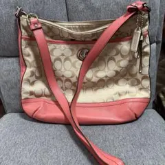 Coach ショルダーバッグ ベージュ/ピンク