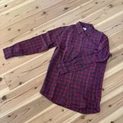 ユニクロ UNIQLO チェックシャツ ネルシャツ 赤 S