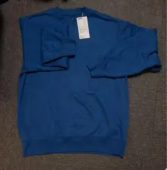 無印 青 スウェット トレーナー L