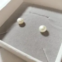 新品本淡水パールシルバー925ピアス