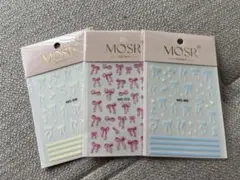 ネイルシール 3枚セット リボン