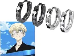 【人気商品】C-088 東京リベンジャーズ 松野千冬 ピアス ブラック 両耳