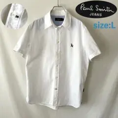 良品 Paul Smith 半袖シャツ 白 ピンオックス Lのサムネイル