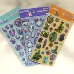 正規品★ポップデコパーティー ラメきらクリスタルシール ズートピア 3点セット