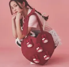 merry jenny メリージェニー マイメロディ 赤 ハートトートバッグ