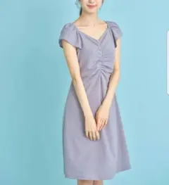 新品♡トッコクローゼット♡　フレアスリーブフロントギャザーワンピースのサムネイル