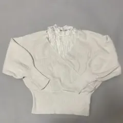 ち*ん様 GRL レース付きリブニットセーター Mサイズ