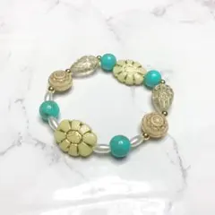 アンティークブレスレット 天然石風 ハンドメイド
