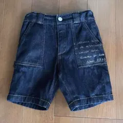 コムサイズム キッズ デニムハーフパンツ 90cm（アジャスター付き）