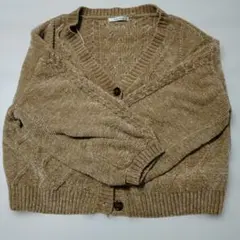 Khalita L ニット　カーディガン　キャラメル色