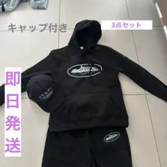 【最安値!!】 Corteizセットアップ黒　キャップ付き