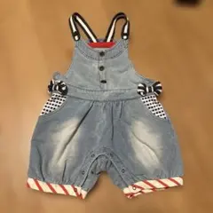 BABY CHEER デニム風 ロンパース カバーオール 女の子90cmのサムネイル