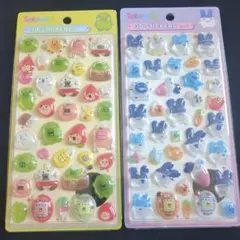 たまごっち　３Ｄステッカー 2枚セット⑤.⑧