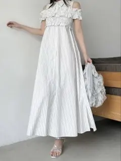 【新品未開封タグ付き】dazzlin ギャザービスチェSETシャツワンピース