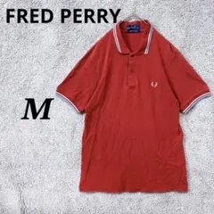 4029 フレッドペリー ポロシャツ M 赤 イギリス製 半袖 綿100% 希少