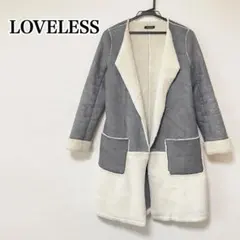 【ラブレス】ムートンコート　グレー　ホワイト　防寒　可愛い　冬アウター