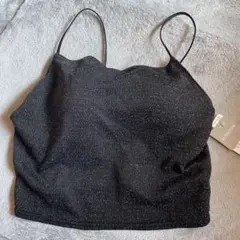 新品未使用　タグ付き　GU ブラフィール　クロップドラメキャミソール