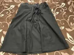 フレアスカート ブラックリボン付き